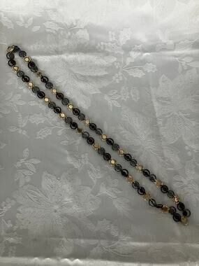 Daisy Fuentes Necklace Gold Gunmetal Brown Multi Circle Link Statement Jewelry